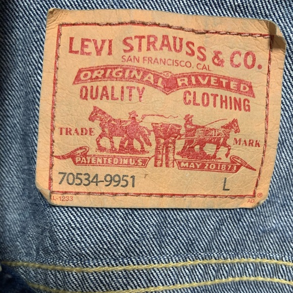 Vintage Levi's Type 1 Trucker 70534-9951 Jean Jacket Size L - Picture 2 of 9